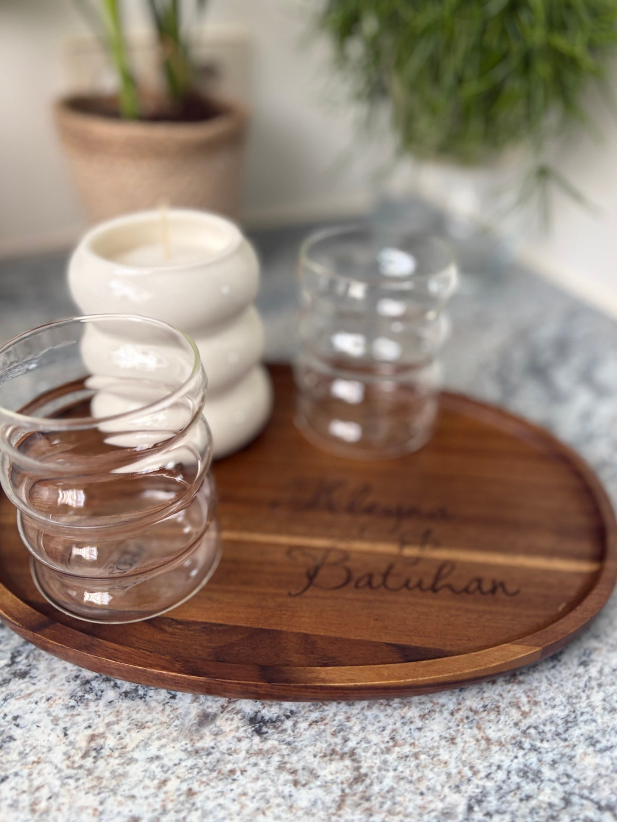 Geschenkeset „ Waves“ mit Akazieholz & Gravur