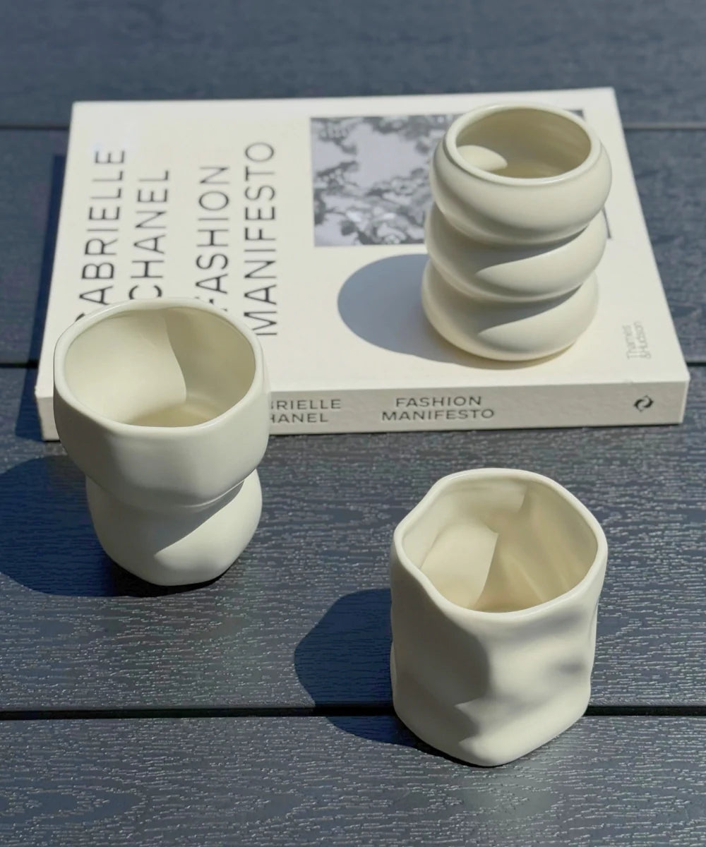 „Organic“Keramik Becher Beige