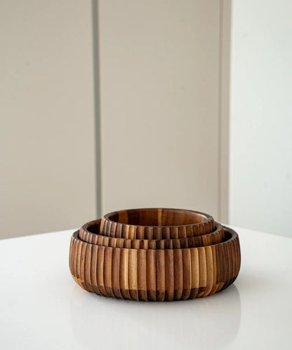 Akazie Stripe Bowl 3er Set
