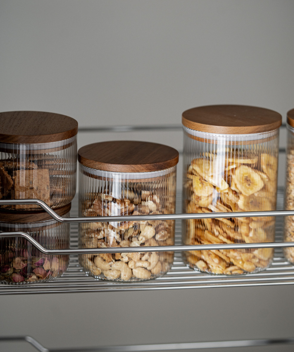 Vorratsgläser Akazie Stripe bundles