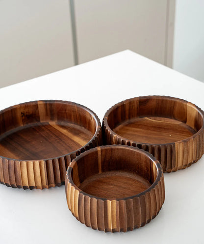 Akazie Stripe Bowl 3er Set