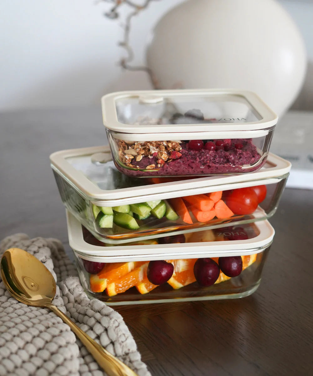 Frischhaltedose 3-teilig Rechteck