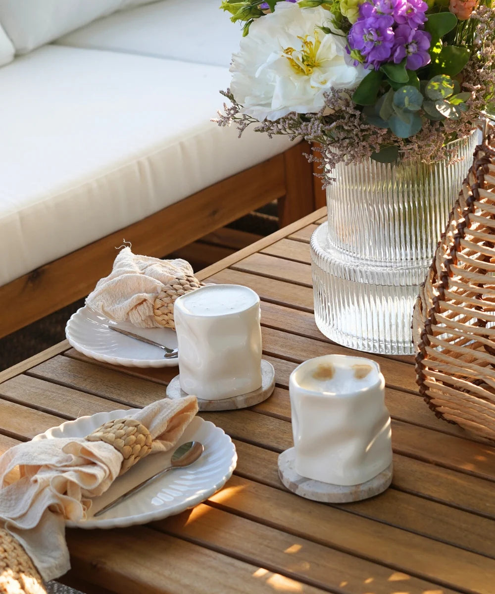 „Diamond“ Keramik Becher Beige