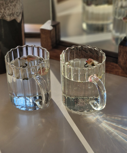 Riffle Cup Borosilikatglas 2er set / 350ml