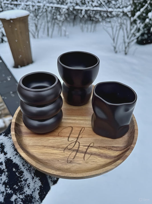 „Organic“Keramik Becher Mocha Mousse