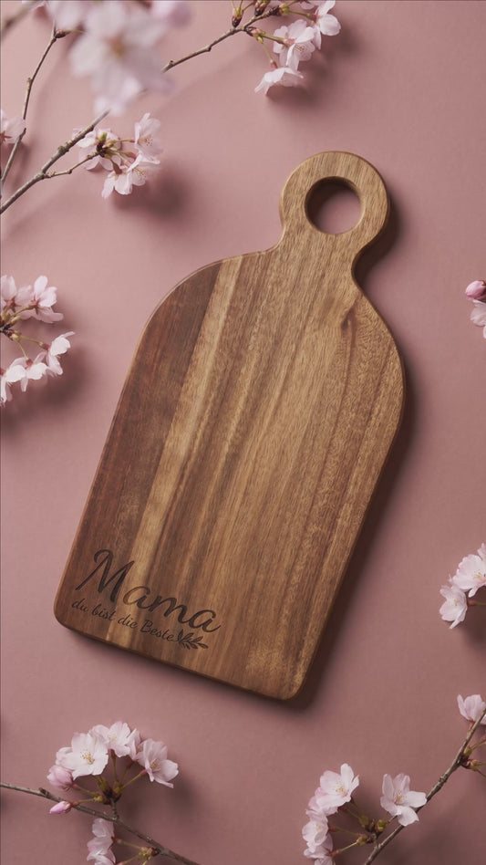 Akazie Brett 40cm mit Gravur